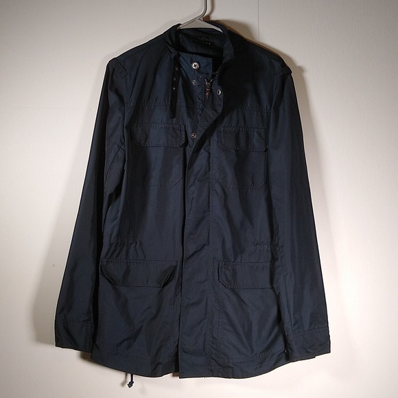Theory navy blue rain coat utility jacket M - Picture 1 of 7